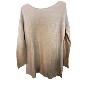 J. Jill Womens Extra Fine Merino Wool Sweater Size S Beige